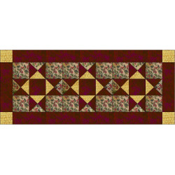 Ohio Star Block Holly Table Runner Kit