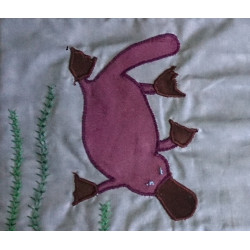An applique pattern for a platypus