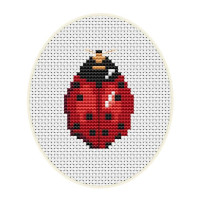 Ladybug mini cross stitch kit