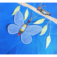 An applique pattern for a butterfly
